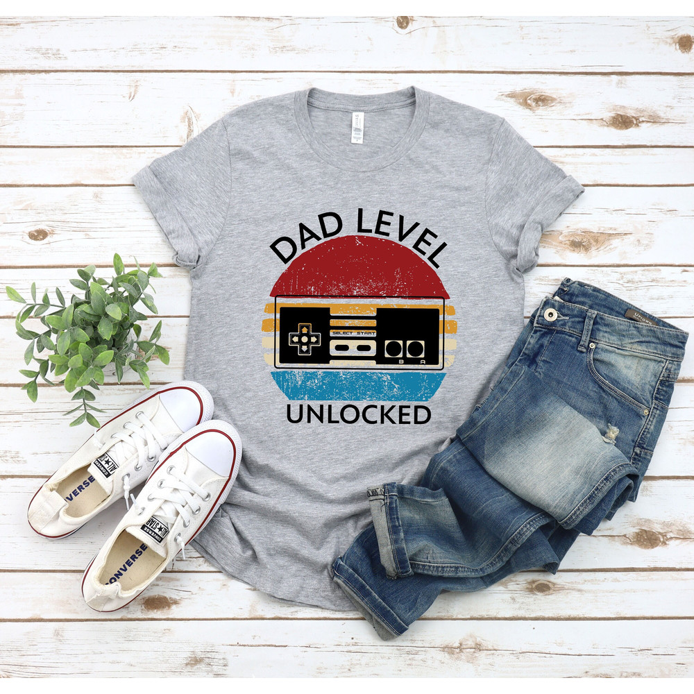Dad Level Unlocked Shirt, Shirts for Dad, Father Shirts, Dad Shirts, Shirts for Dad Gamers, Shirt for Men, Father's Day Gift, Birthday Gift.jpg