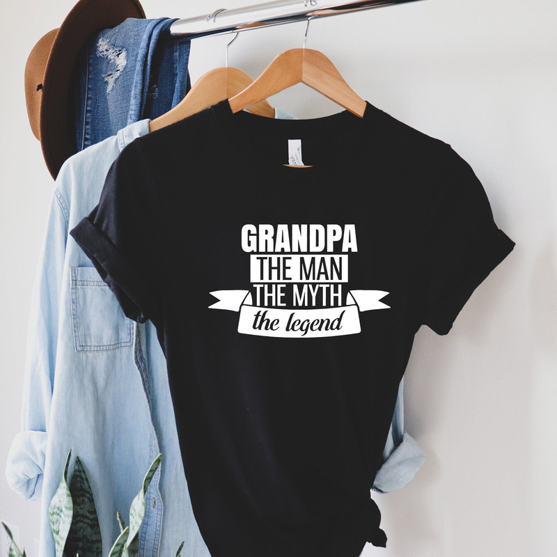 Grandpa The Man The Myth The Legend T-Shirt, Funny Grandpa Shirt, Grandpa Birthday Gift, Fathers Day Shirt, New Grandpa Shirt, Gift for Dad.jpg