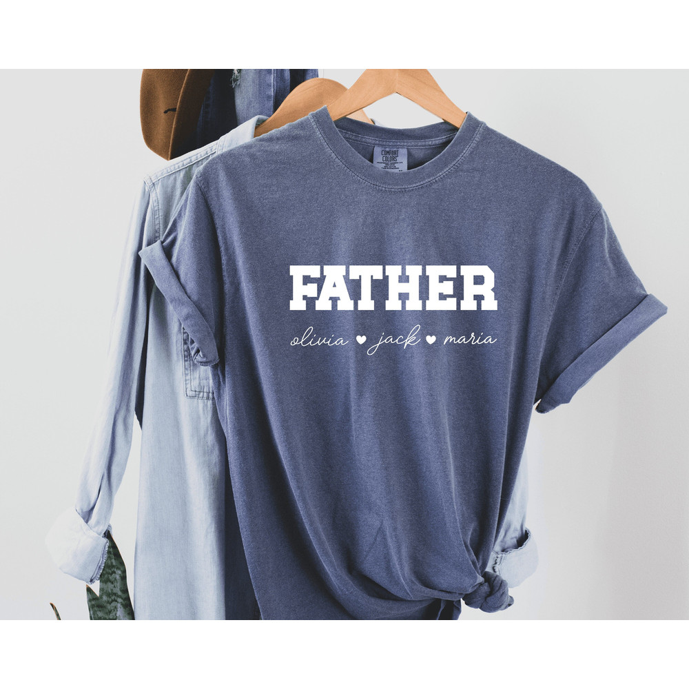 Comfort Colors Dad Shirt,Custom Dad Shirt, Dad Shirt With Kids Names, Father's Day Gift,New Dad Shirt, Dad Shirt,Custom Kids Names Shirt.jpg