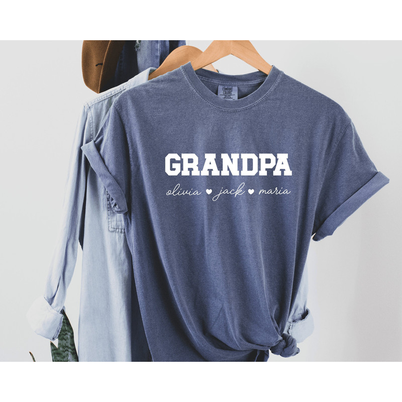 Personalized Grandpa Shirt, Papa Shirt, Personalized Grandpa Gift,Customized Father's Day Shirt, comfort colors Grandpa shirt,Grandchildren.jpg