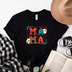 leopard baseball mama shirt, baseball mama shirt sweatshirt hoodie, mothers day, leopard mama shirt, gift for mom, sport