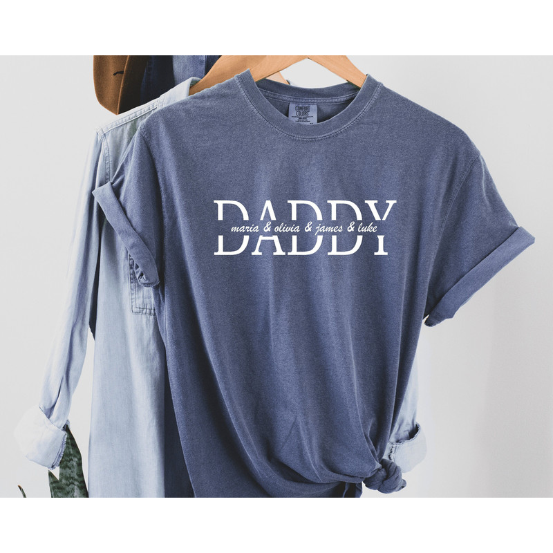 Comfort Colors Dad Shirt,Custom Dad Shirt With Kids Names, Father's Day Shirt, Personalized Dad Shirt, Custom Daddy shirt, Gift For Daddy.jpg