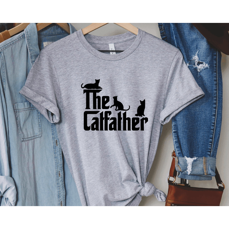 The Catfather Shirt, Funny Gift for Dad, Cat Lover Gift, Father Day Gift Idea, Gift for Daddy, Pet Lover Shirt, Dad Gift From Wife,Papa Gift.jpg