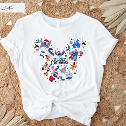 disney stitch merry christmas shirt, disney stitch shirt, cute stitch christmas shirt, christmas shirt, christmas gift