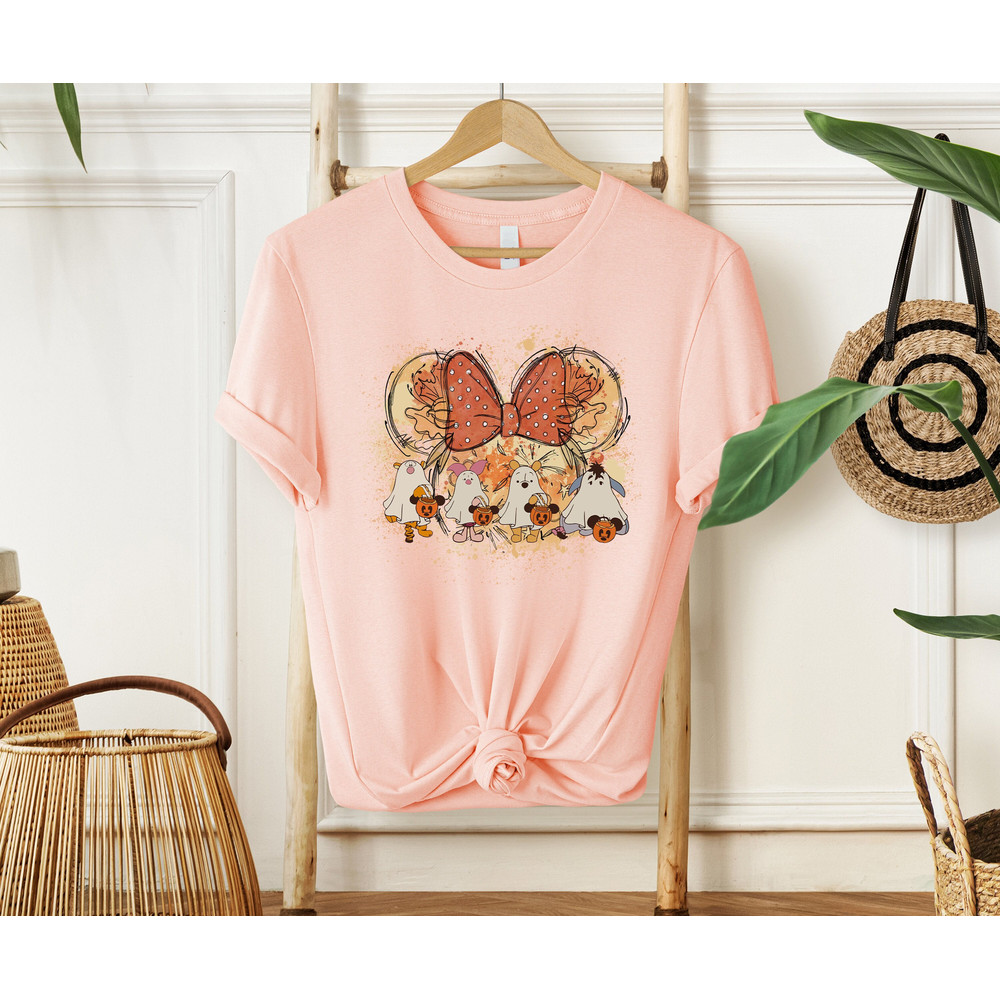 Disney Winnie The Pooh Character Halloween Shirt, Disney Ghost Shirt, Vintage Spooky Season Shirt Disney Family Halloween Tee, Minnie Ears.jpg