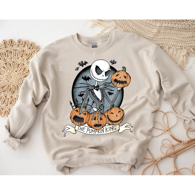 The Nightmare Before Christmas Pumpkin, King Jack Skellington Shirt, Halloween pumpkin face gift shirt, Nightmare sweatshirt, Fall Shirt Tee.jpg