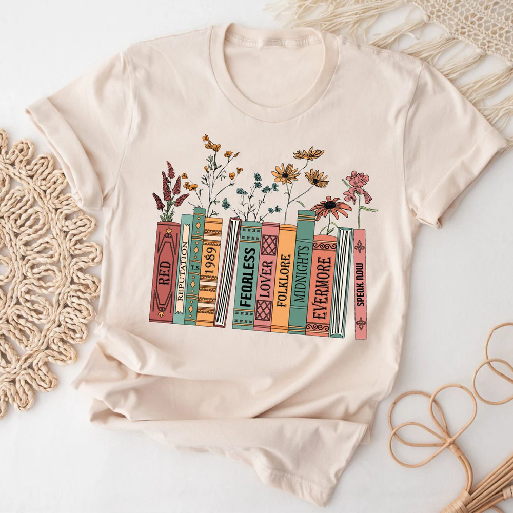 Albums As Books Shirt, Trendy Aesthetic For Book Lovers, Crewneck Sweater, Folk Music shirts, Country Music tshirts, RACK Music shirt.jpg