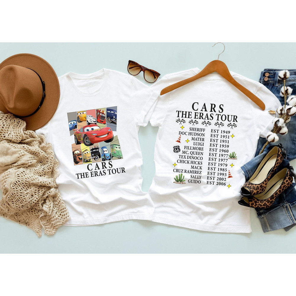 Cars Eras Tour Shirt, Cars Movie Shirt, Lightning McQueen Doc Hudson Shirt, Radiator Springs Shirt, Cars Land Shirt, Cars Shirt.jpg