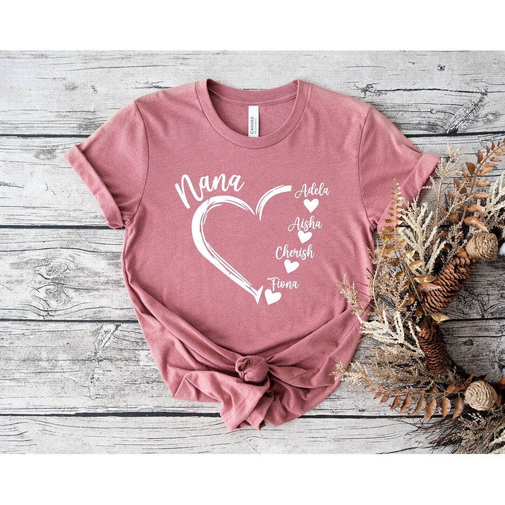 Custom Grandma Shirt, Grandma Heart Shirt, Nana Shirt With Grandkids Name, Gift For Grandma, Mother's Day Shirt.jpg