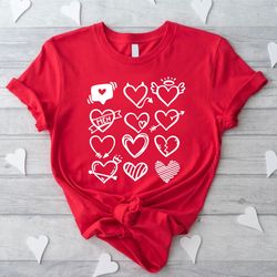 cute heart shirts, valentines day gift for her, valentines day shirt, love shirt, cute valentines day shirt, couple shir