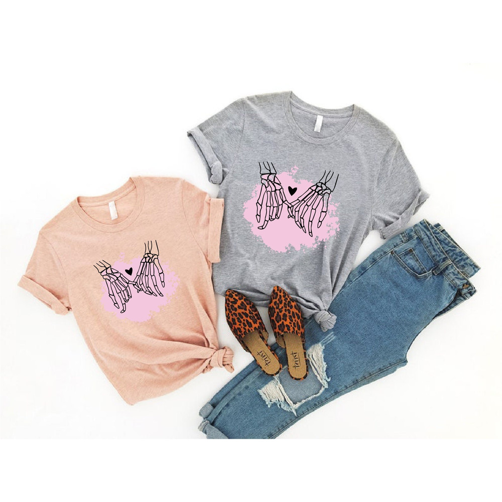 Skeleton Hand Valentine Shirt, Valentines Day Gift, Valentine Skeleton Shirt, Heart Shirt, Valentine Matching Shirt, Couple Valentines Shirt.jpg