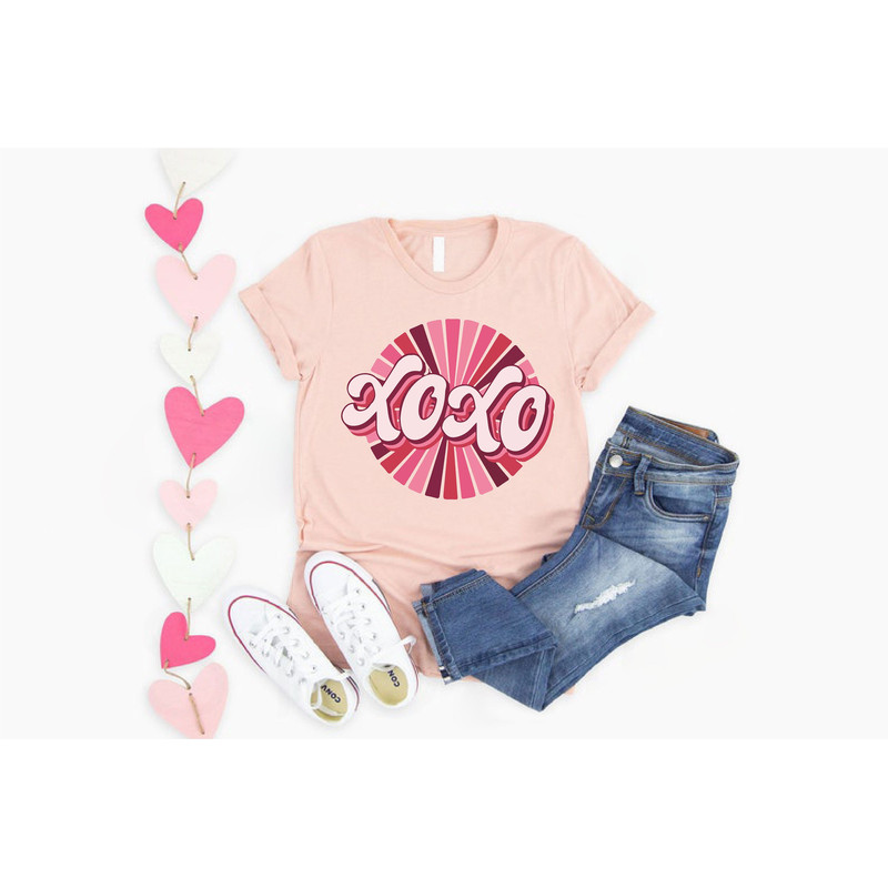 Valentines Day Shirt for Women, XOXO Shirt, Valentine Day Gift, Valentine Heart Shirt, Love Shirt, Cute Valentine Day Shirt, Gift for Her 1.jpg