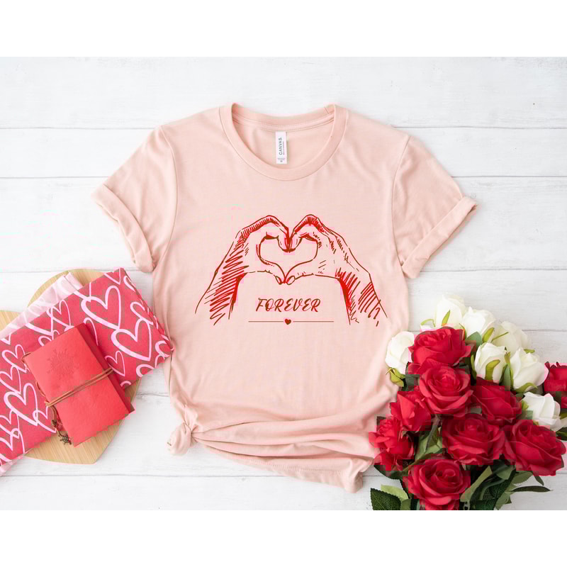 Valentines Day Forever Hands Love Shirts For Women Tee Tshirt , Valentine Gift Heart Love Mama Dady Birthday Nurse Cat Dog Mom Dad.jpg