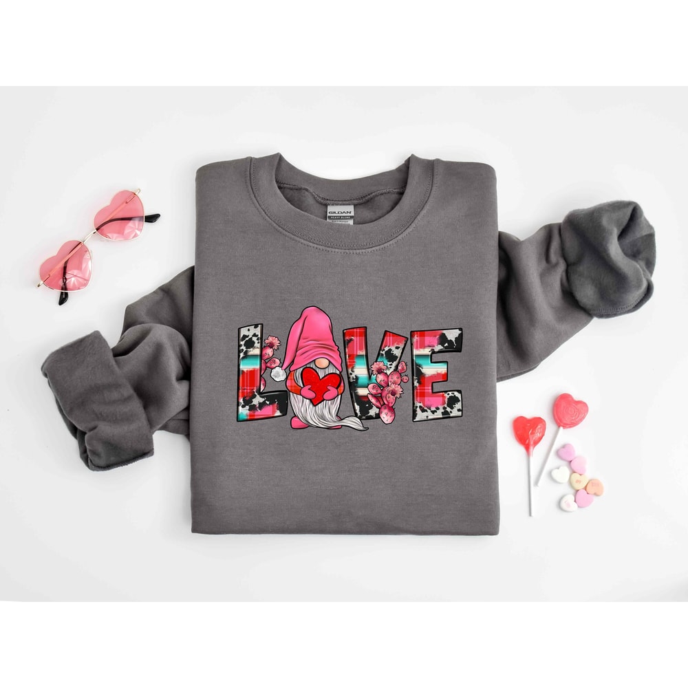 Valentines Day Gnome Love Heart Women Men Tee, Cute Valentine Shirt, Family Squad Christmas Mardi Gras Cat Dog.jpg