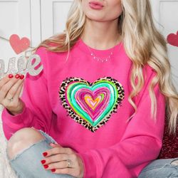 valentines day shirt colourful heart shirts for women tee  tshirt  valentine gift heart love mama dady coffee birthday n