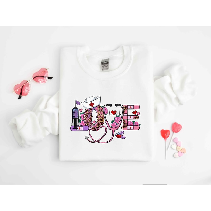 Valentines Day Shirt Nurse Love Heart Women Men Tee, Cute Valentine Shirt, Family Squad Christmas Mardi Gras Cat Dog.jpg