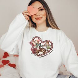 cupid find me a cowboy sweatshirt, howdy valentine sweatshirt, cowboy shirt, valentines day sweatshirt, couple shirt