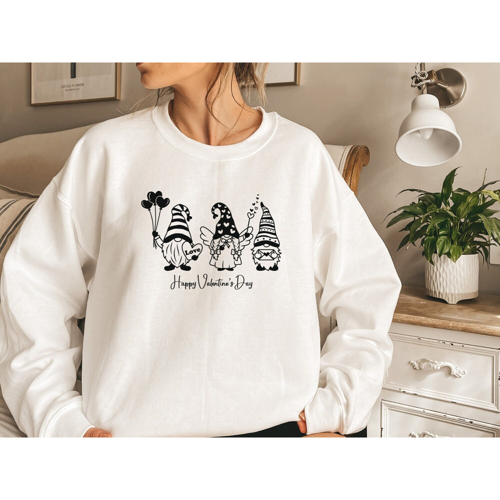 Happy Valentines Day Sweatshirt, Gnomes Sweatshirt, Valentine Shirt, Cute Shirt, Love Sweatshirt, Gift Wife.jpg