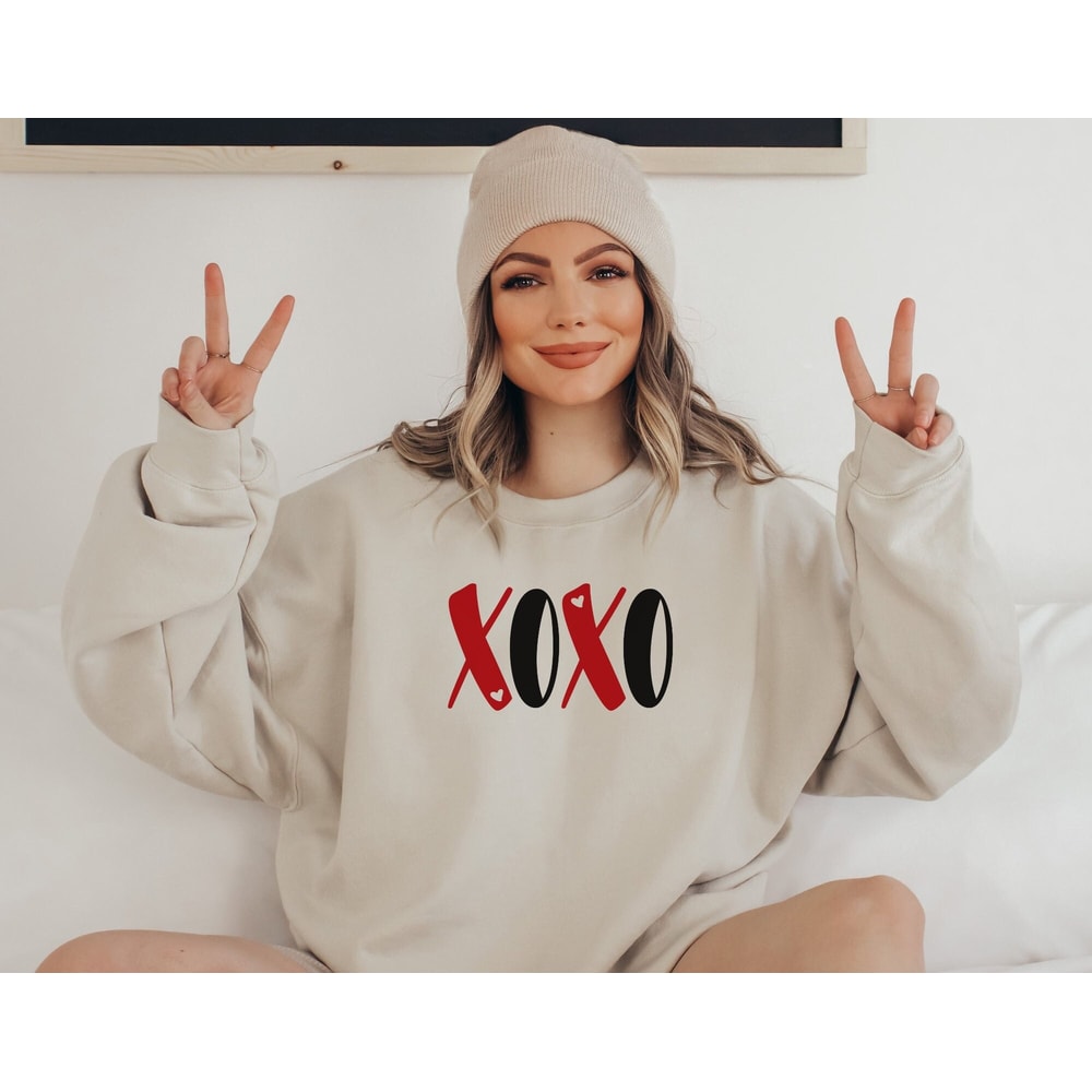 Valentines Day Sweatshirt, XOXO Sweatshirt, Valentines Shirt, Love Sweatshirt, Valentines Day Shirts for Women, Valentines Day Hoodie.jpg