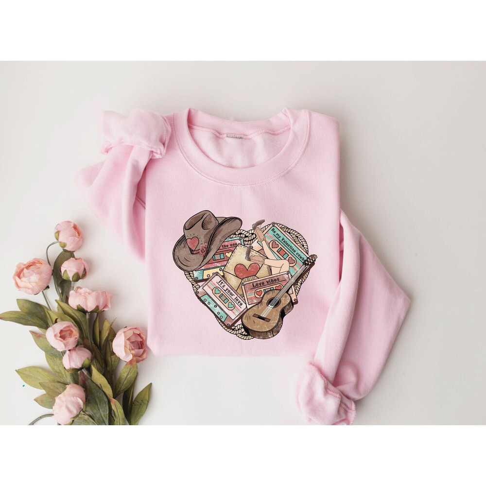 Western Sweatshirt, Howdy Valentine Shirt, Valentines Day Sweatshirt, Couple Sweatshirt, Love Shirt, Valentines Gift.jpg
