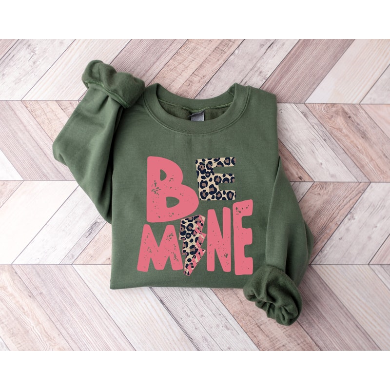 Be Mine Sweatshirt, Valentines Sweatshirt, Cute Love Sweatshirt With Hearts Print, Cute Valentines Day Couple Sweatshirt,Valentines Day Gift.jpg