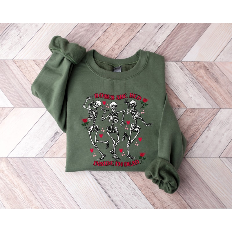 Skeleton Valentine Sweatshirt, Valentines Day Shirt, Valentines Day Gift, Skeleton Valentine Day Shirt, Valentines Day Crewneck, XOXO Tshirt.jpg