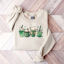 st patricks day coffee sweatshirt,women st patricks day sweatshirt,st pattys day shirt women, irish coffee shirt, lucky