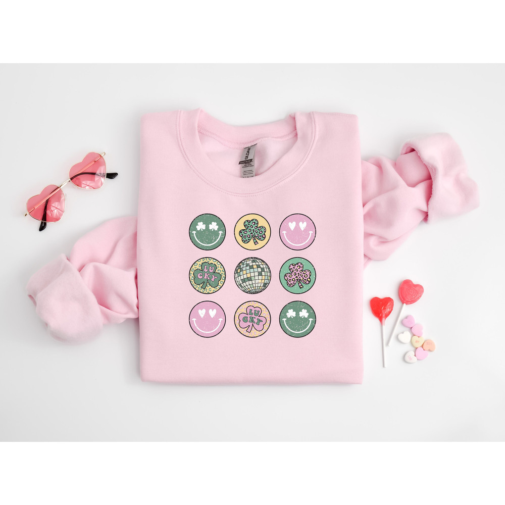 St Patricks Day Sweatshirt, St Pattys Day Shirt, Saint Pattys Day Tee,St Patrick's Clover Disco Shirt,Womens St Patricks Day Sweatshirt.jpg