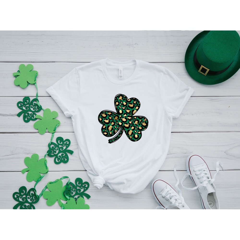 St Patricks Leopard Clover, St. Patrick Clover, St. Patricks Day Shirt, Shamrock Shirt, Lucky Shirt, Irish Womens Shirt, St Patrick Womens.jpg