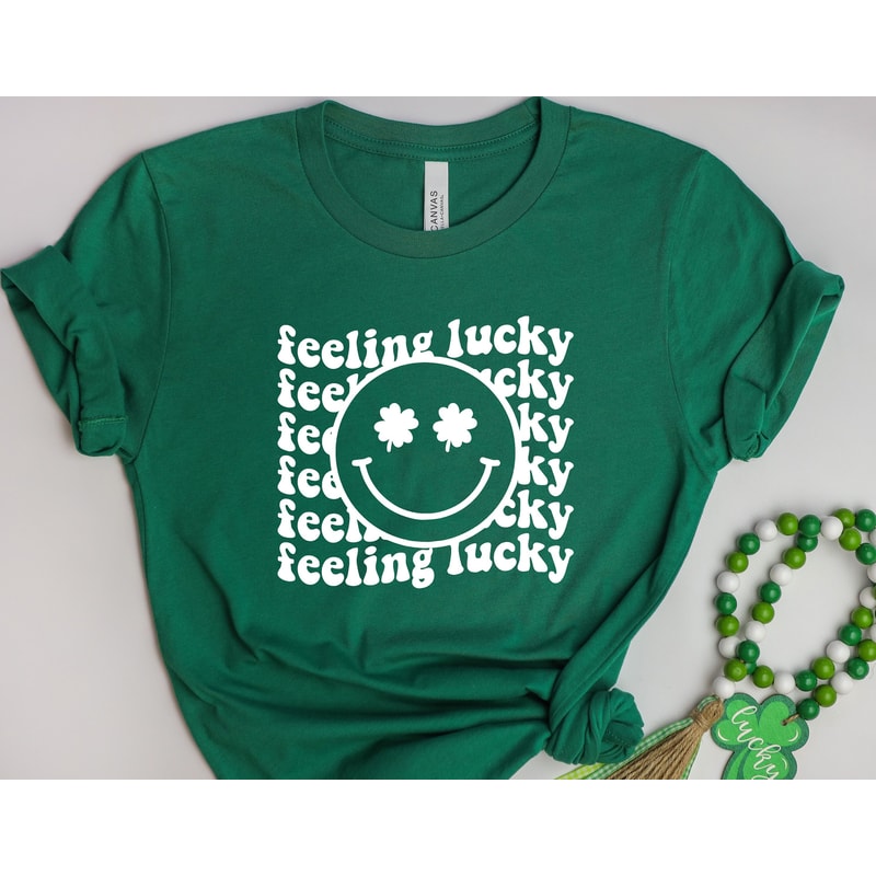 Feeling lucky today shirt,st paddys day shirt, saint patricks day, shamrock shirt, st patricks day, irish shirt, lucky shirt, four leaf.jpg