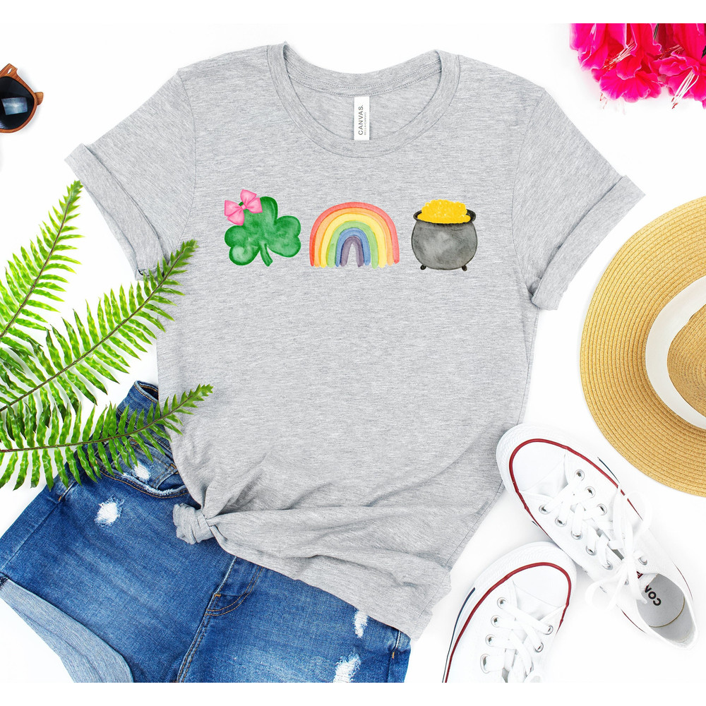 St Patrick's Day Shirt Shamrock Rainbow Gold Pot Lucky St Patty's Shirt Four Leaf Shamrock Shirt Lucky Irish Shirt 11948.jpg