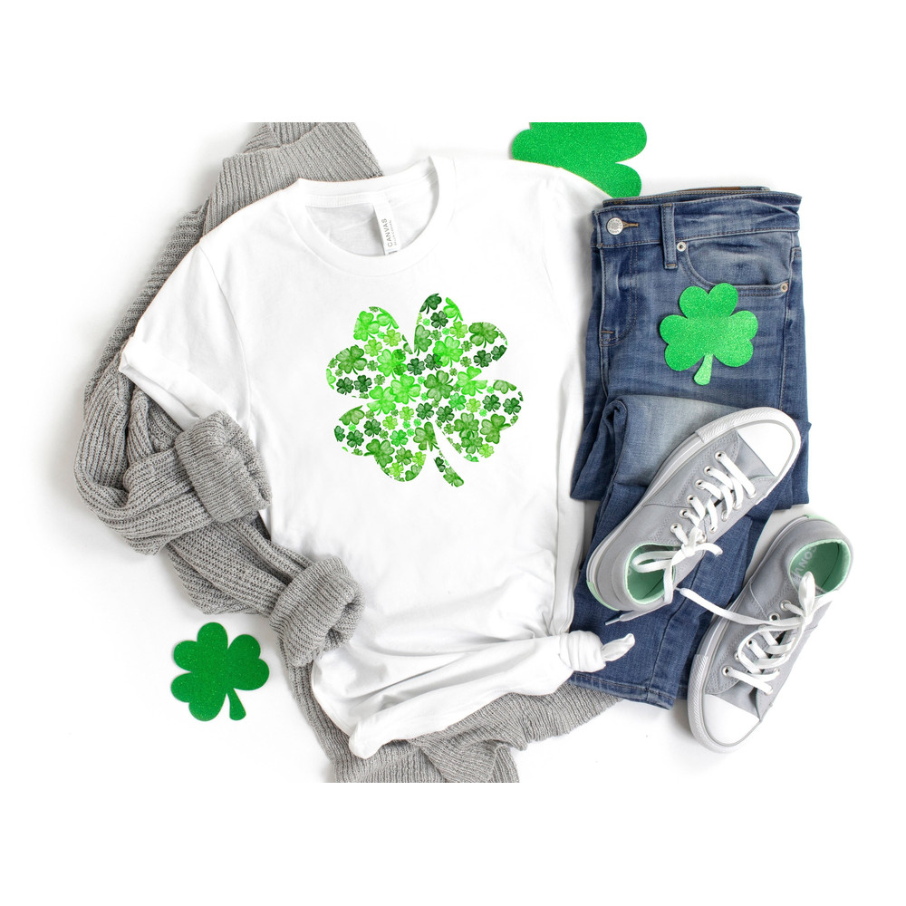 St Patrick's Day Shirt St Patty's Shamrock Shirt Four Leaf Shamrock Shirt Lucky Irish Shirt 11946.jpg
