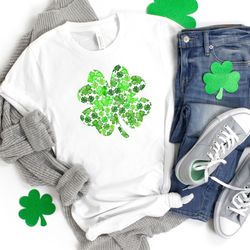 st patricks day shirt st pattys shamrock shirt four leaf shamrock shirt lucky irish shirt 11946
