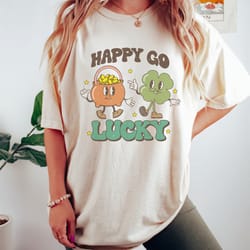 st patricks day shirt retro st patricks day st pattys day shirt happy go lucky shamrock shirt st patrick parade out