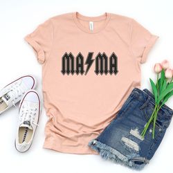 acdc mama t-shirt, rocker mama shirts, acdc shirts, mom shirts, mothers day gift shirt, gift for mom,mama shirt, mom lif
