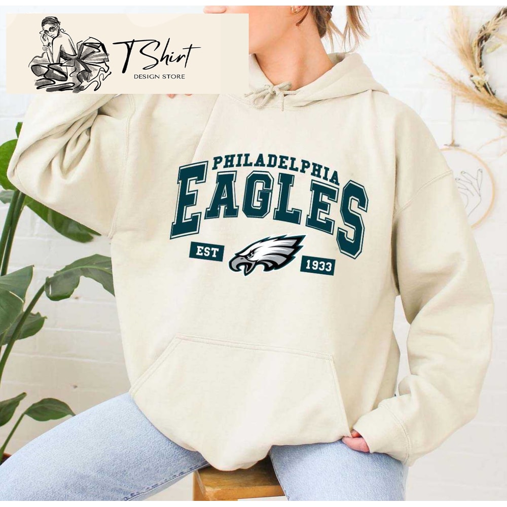 Est 1933 Eagles Hoodie Eagles Conference Championship Shirt - Happy Place for Music Lovers.jpg