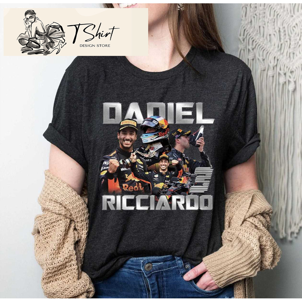 Vintage Daniel Ricciardo 3 T-Shirt 90s Style Danny Ric Shirt - Happy Place for Music Lovers.jpg