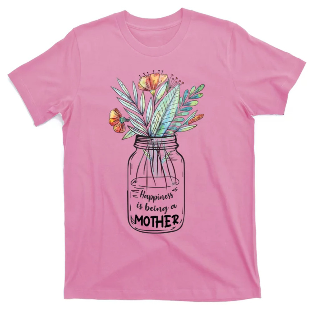 TeeShirtPalace Happiness Is Being A Mother Floral T-Shirt.jpg