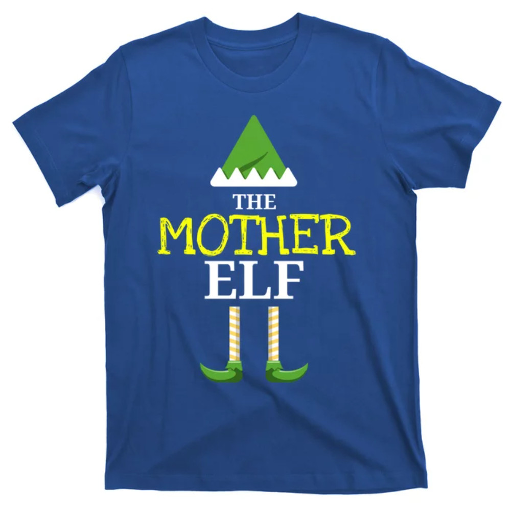 TeeShirtPalace Matching Christmas Elf Family Designs The Mother Elf Gift T-Shirt.jpg