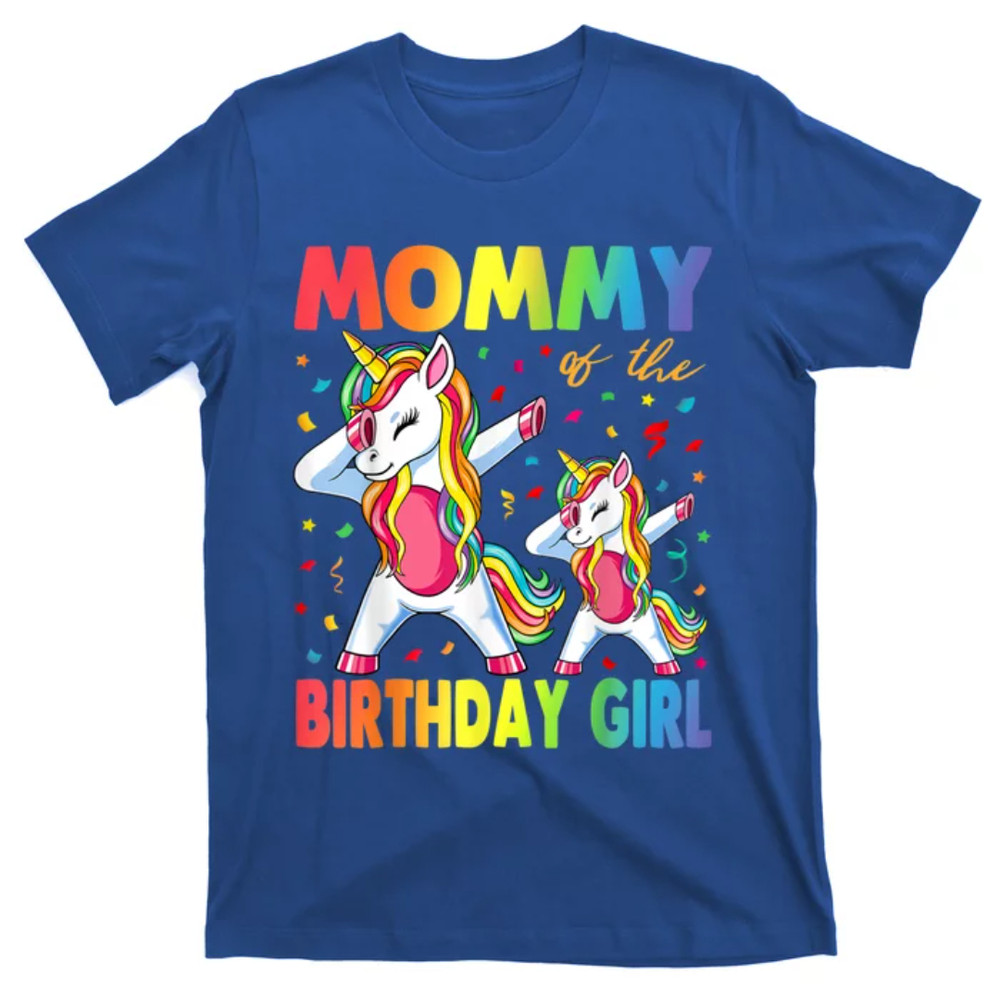 TeeShirtPalace Mommy Of The Birthday Girl Mother Gift Unicorn Birthday T-Shirt.jpg
