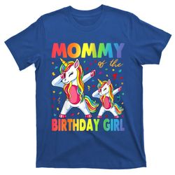 mommy of the birthday girl mother gift unicorn birthday t-shirt