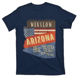 winslow arizona az us 66 take it easy est 1926 mother road t-shirt