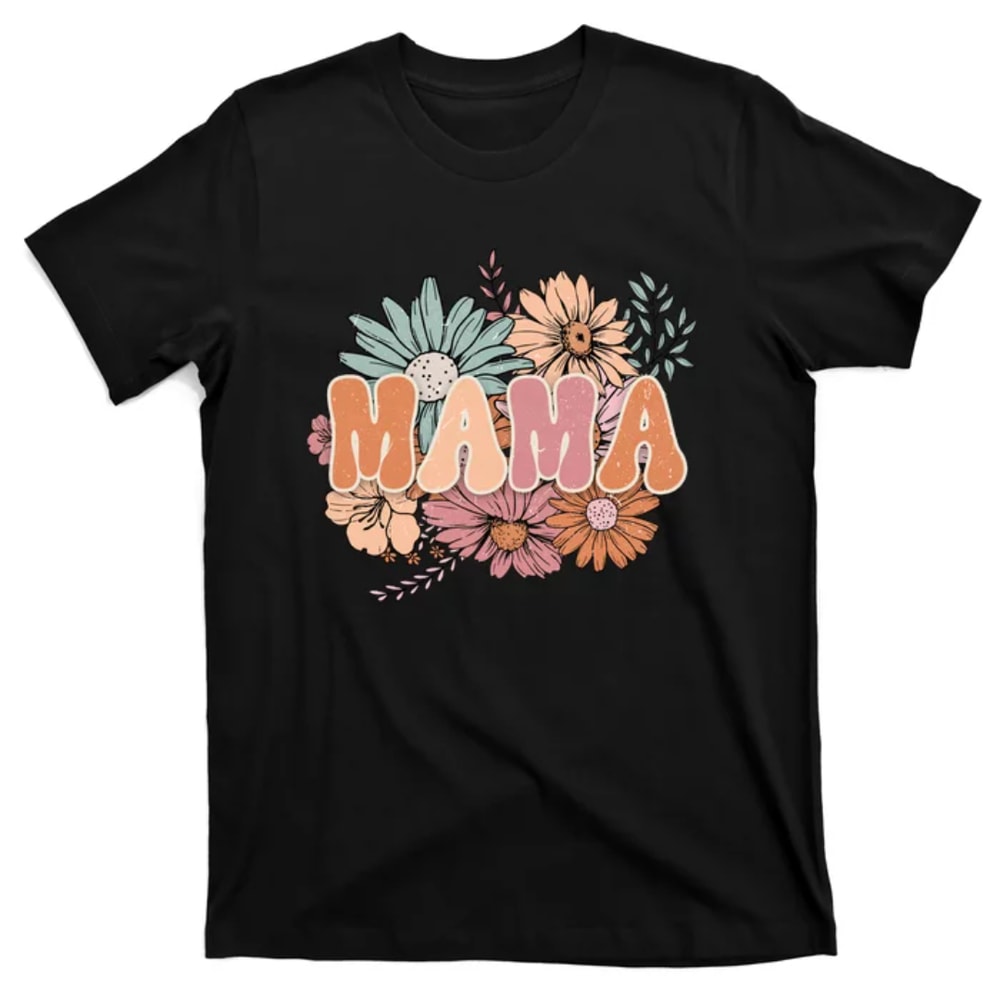 TeeShirtPalace Floral Mama Gift For Mom Mothers Day Flowers T-Shirt.jpg