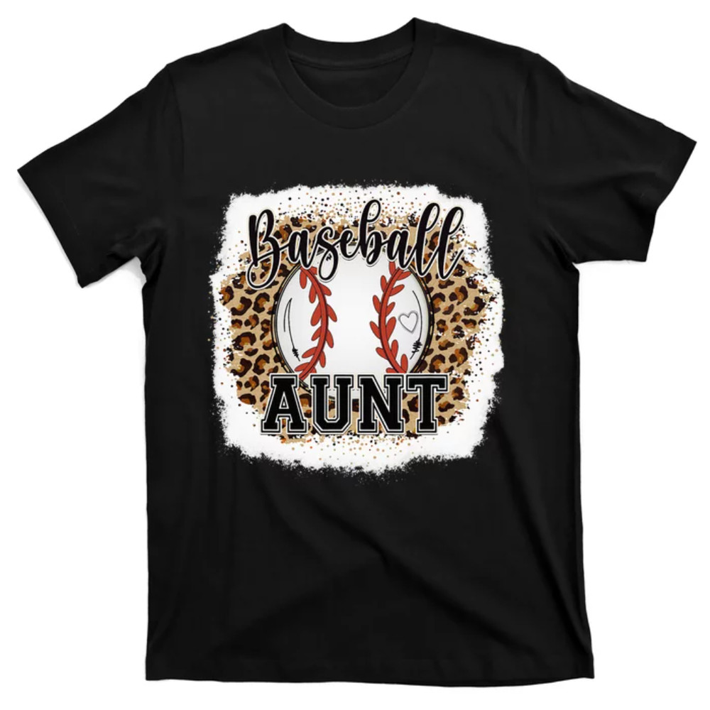 TeeShirtPalace Baseball Aunt Leopard Bleached 's Baseball Mothers Day T-Shirt.jpg