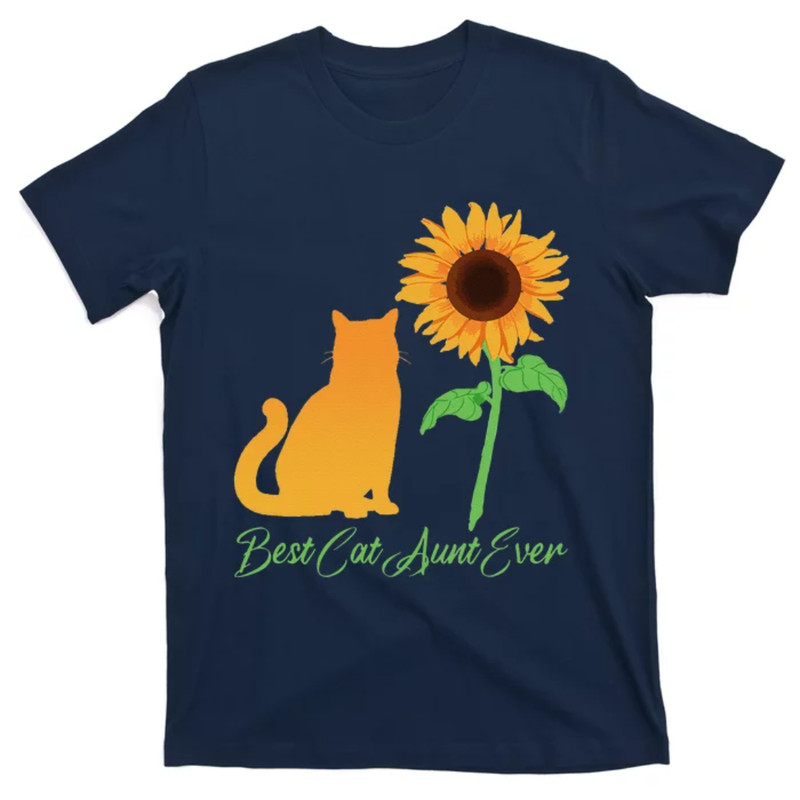 TeeShirtPalace Best Cat Aunt Ever Sunflower Mothers Day T-Shirt.jpg
