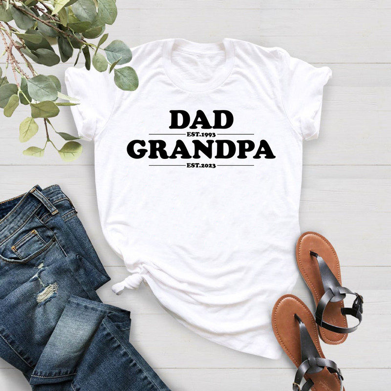 Personalized New Grandpa Shirt,Custom Dad Grandpa Gift,Fathers Day Shirt,Gift For Grandpa,Gift For Dad,Cute Grandpa Tee,Gift From Grandkids.jpg