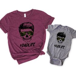 dad life kid life,daddys helper,father son matching t-shirts,dad shirts ,son shirts,fathers day gifts,mechanic dad,dadli
