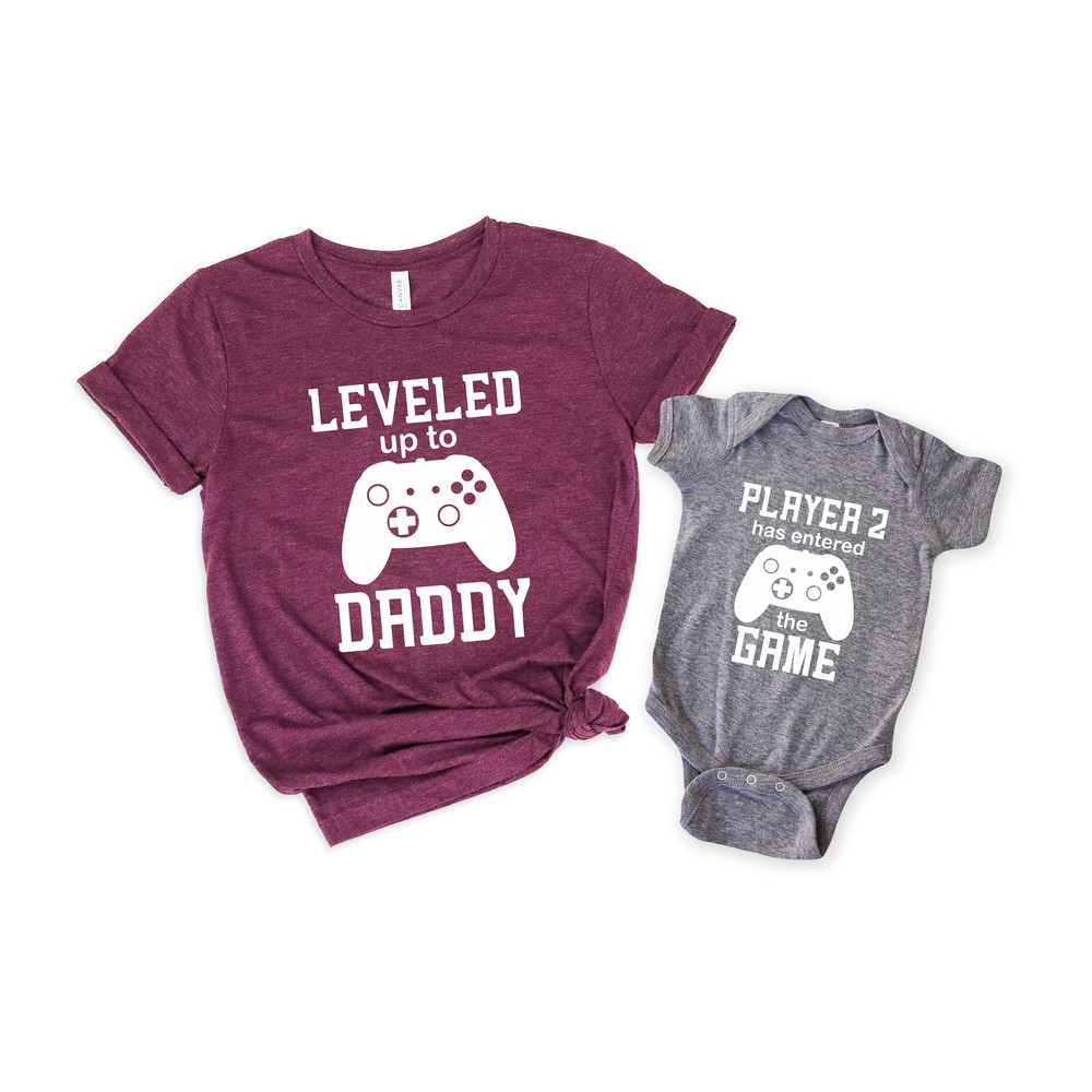 Leveled up Shirt,Dad and son matching Shirts Shirt,New Dad Shirt,Dad Shirt,Daddy Shirt,Father's Day Shirt,Gift for Dad.jpg