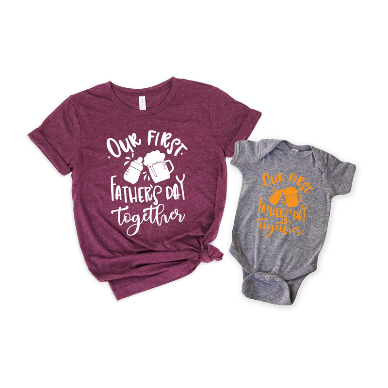 Our First Fathers Day Together Shirt,Dad and son matching Shirts ,New Dad Shirt,Dad Shirt,Daddy Shirt,Father's Day Shirt,Gift for Dad.jpg