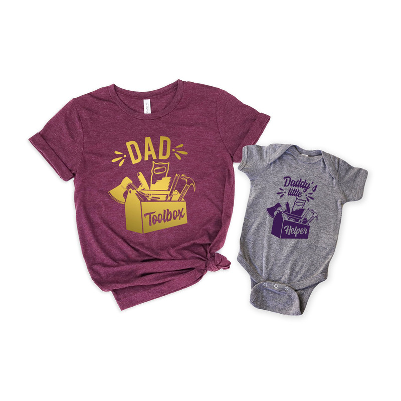 Toolbox Dad - Daddy's Helper - Father Son Matching T-Shirts - Dad Shirts - Son Shirts - Father's Day Gifts - Mechanic Dad - Builder Dad.jpg